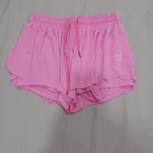 Pink butterfly shorts